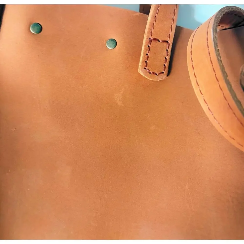 Portland Leather Goods Mini Crossbody Peach BNNU Tan Brown